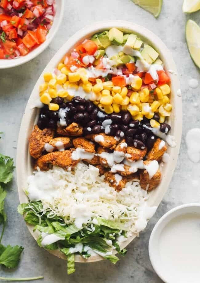 Create Your Own Burrito Bowl.