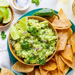 Nacho Chips and Guacamole
